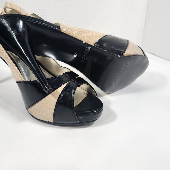 WHBM | Camdyn Slingback Platform Open Toe Heels Size 7 - Picture 5 of 5